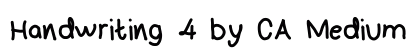 Handwriting 4 by CA Medium preview