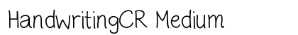HandwritingCR Medium preview