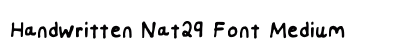 Handwritten Nat29 Font Medium preview