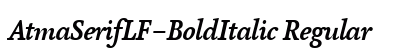 AtmaSerifLF-BoldItalic Regular preview