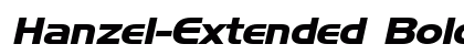 Hanzel-Extended Bold Italic Preview