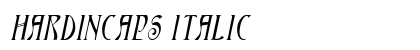 HardinCaps Italic preview