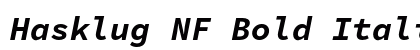 Hasklug NF Bold Italic Preview