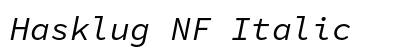 Hasklug NF Italic Preview