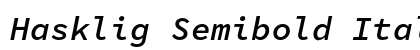 Hasklig Semibold Italic Preview