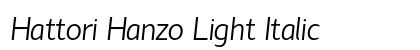 Hattori Hanzo Light Italic preview