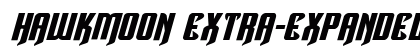 Hawkmoon Extra-expanded Italic Extra-expanded Italic preview