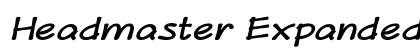 Headmaster Expanded Italic Preview