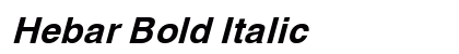 Hebar Bold Italic Preview