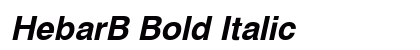 HebarB Bold Italic Preview