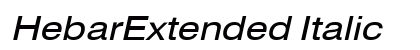 HebarExtended Italic preview