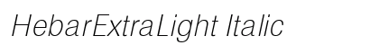 HebarExtraLight Italic preview