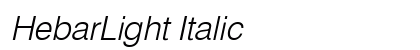HebarLight Italic preview