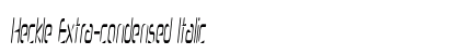 Heckle Extra-condensed Italic Preview