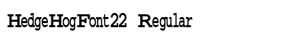 HedgeHogFont22 Regular preview