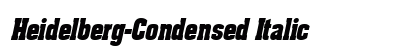 Heidelberg-Condensed Italic preview