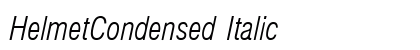 HelmetCondensed Italic Preview
