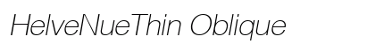 HelveNueThin Oblique preview