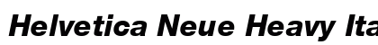 Helvetica Neue Heavy Italic Preview