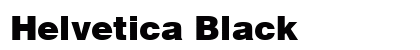 Helvetica Black Preview