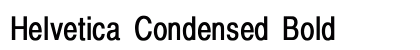 Helvetica Condensed Bold Preview