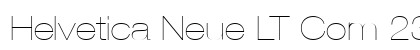 Helvetica Neue LT Com 23 Ultra Light Extended Preview