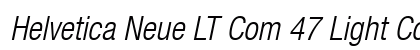 Helvetica Neue LT Com 47 Light Condensed Oblique Preview
