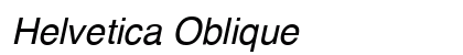 Helvetica Oblique Preview