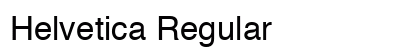 Helvetica Regular Preview