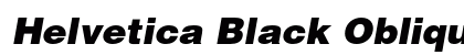Helvetica Black Oblique Preview