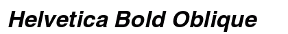 Helvetica Bold Oblique Preview