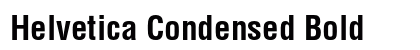 Helvetica Condensed Bold Preview