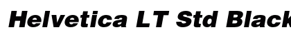 Helvetica LT Std Black Oblique Preview