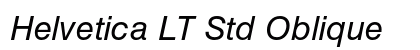 Helvetica LT Std Oblique Preview