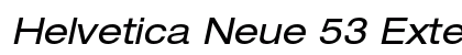 Helvetica Neue 53 Extended Oblique Preview