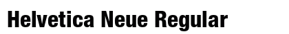 Helvetica Neue Regular Preview