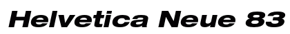Helvetica Neue 83 Heavy Extended Oblique Preview