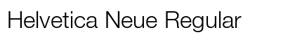 Helvetica Neue Regular Preview