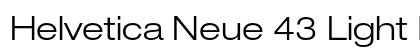 Helvetica Neue 43 Light Extended Preview