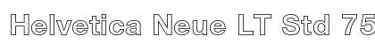 Helvetica Neue LT Std 75 Bold Outline Preview