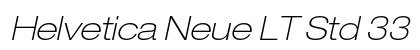Helvetica Neue LT Std 33 Thin Extended Oblique Preview