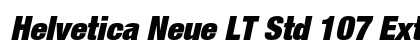 Helvetica Neue LT Std 107 Extra Black Condensed Oblique Preview