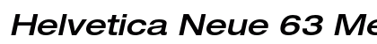 Helvetica Neue 63 Medium Extended Oblique Preview