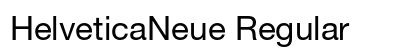 HelveticaNeue Regular preview