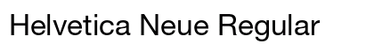 Helvetica Neue Regular Preview