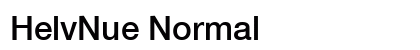 HelvNue Normal preview