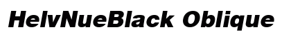HelvNueBlack Oblique Preview