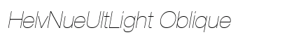 HelvNueUltLight Oblique preview