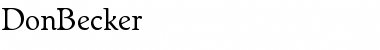 DonBecker Regular Font DonBecker Regular Font