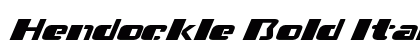 Hendockle Bold Italic preview